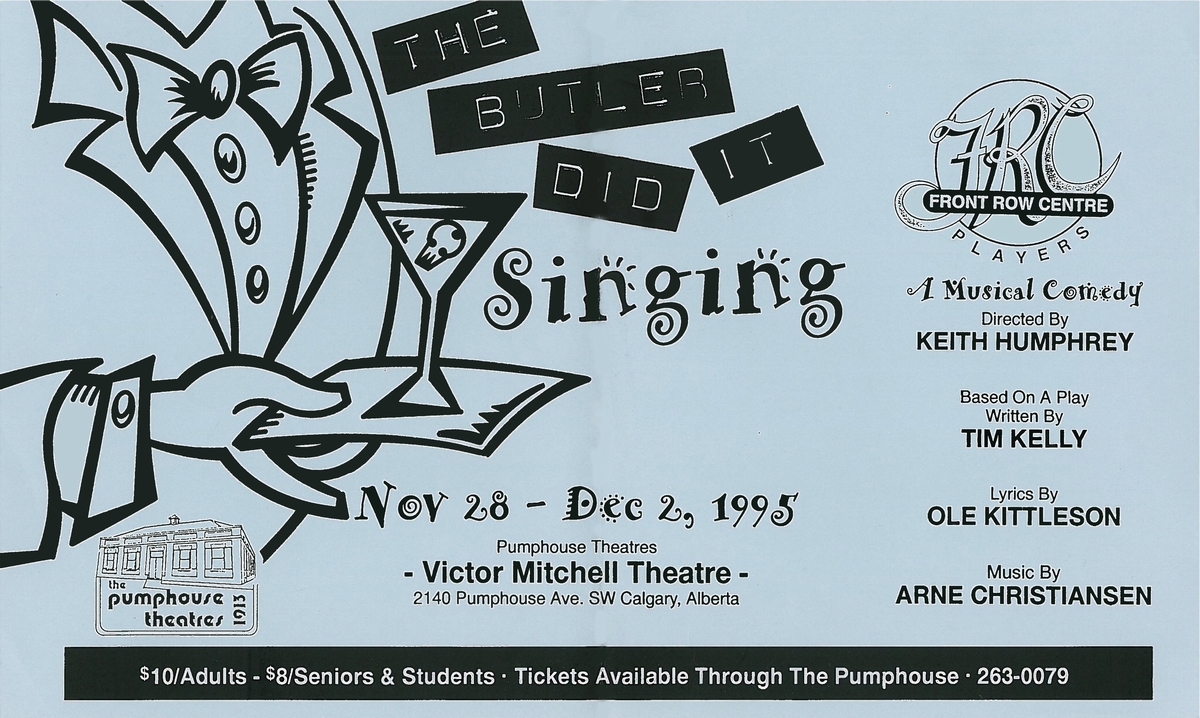 Poster for The Butler Did it Singing